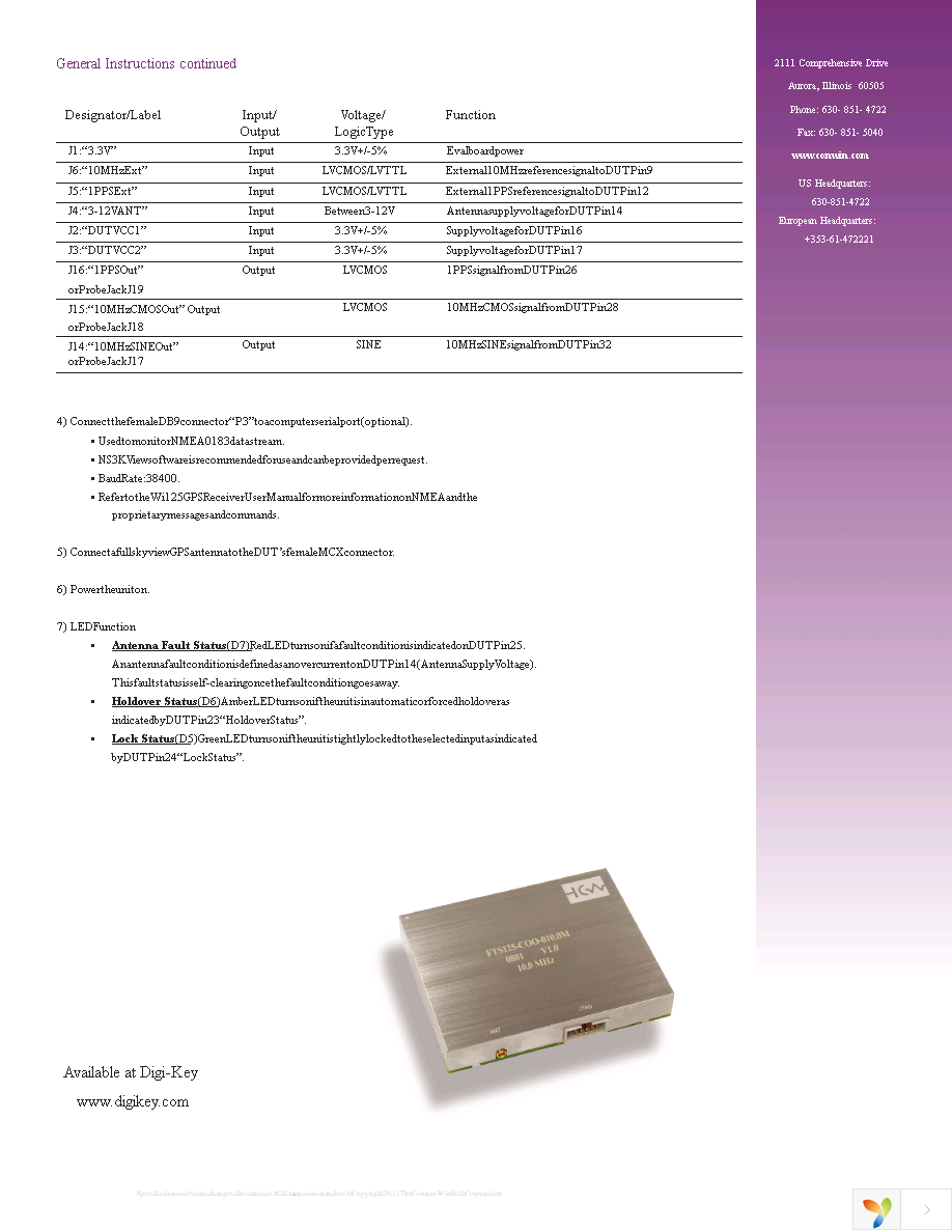 FTS125-CTV-010.0M EVAL KIT Page 2